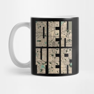 Denver, USA City Map Typography - Vintage Mug